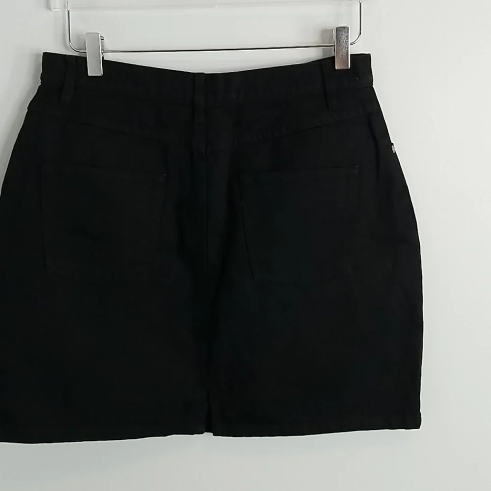 All cotton Black Denim Skirt size 12 Medium